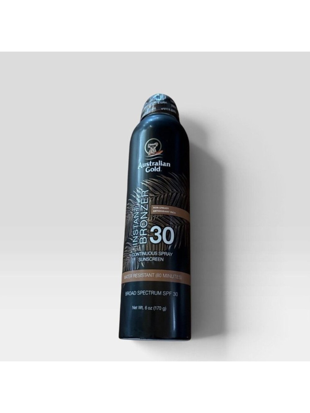 Australian Gold Instant Bronzer SPF 30 Continuous Spray Sunscreen. 6 oz (170 g)